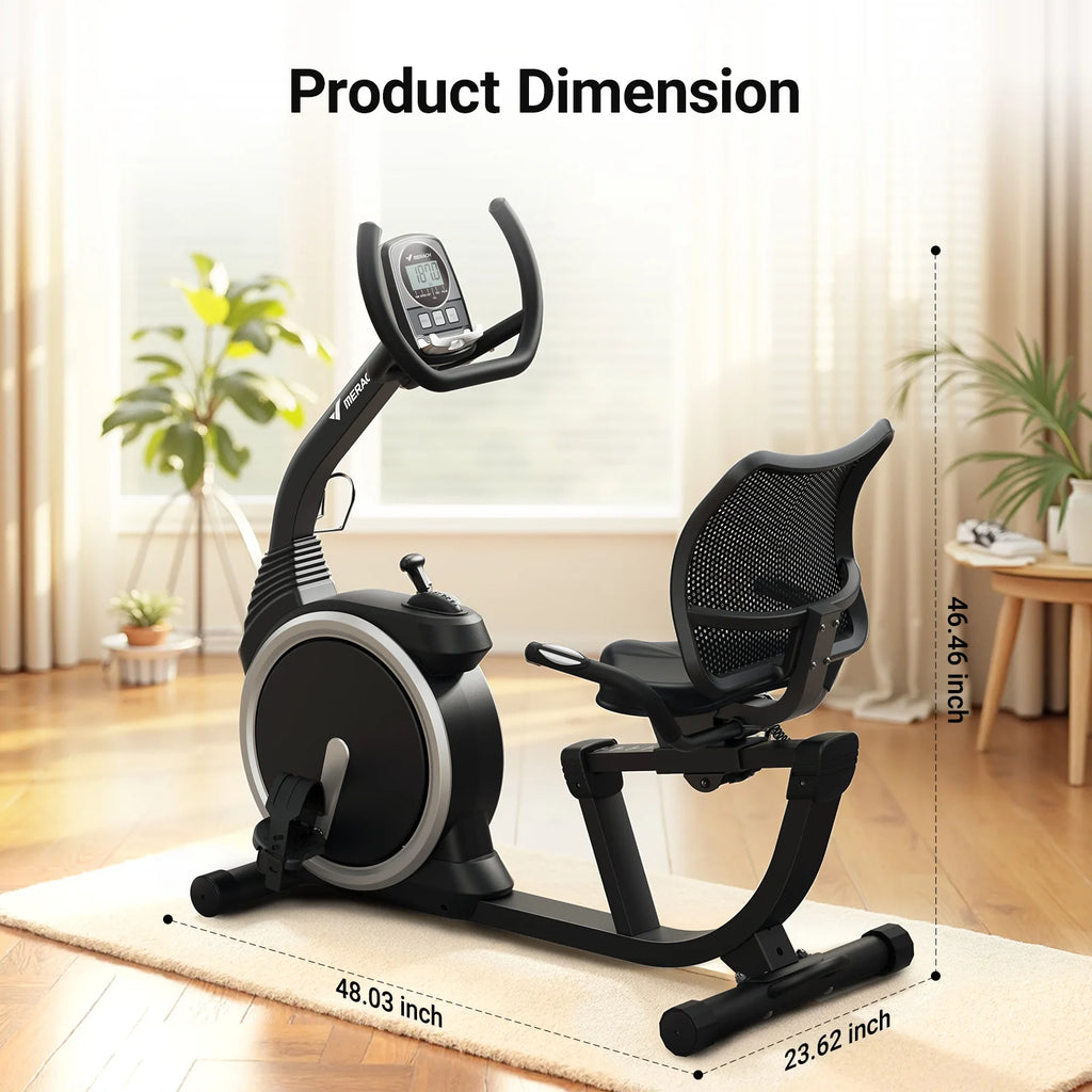 MERACH Recumbent Exercise Bike High-end for Home Light Commercial Bikes for Seniors Adult Magnetic Stationary Heart Rate Handle