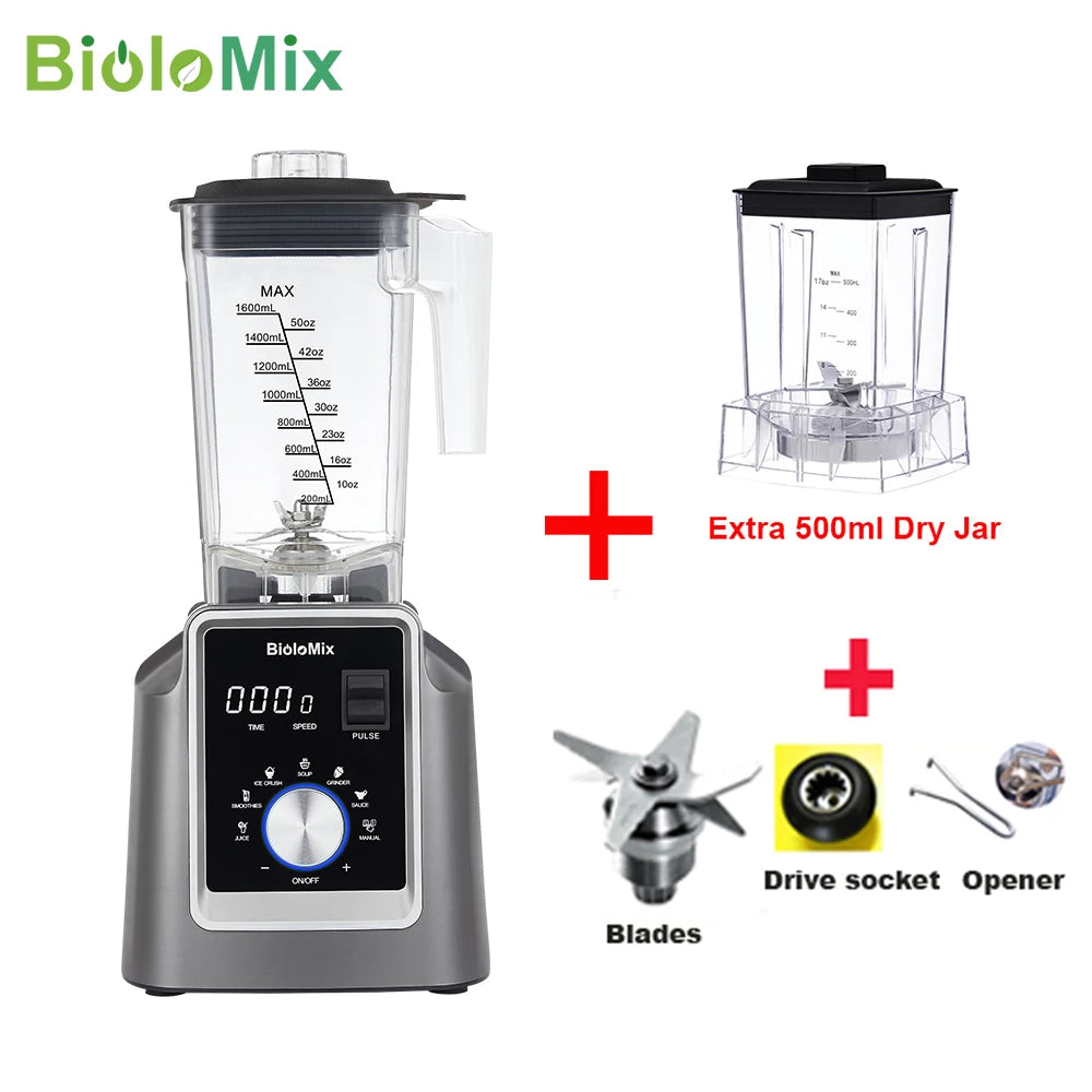 BioloMix Digital BPA FREE 2L Automatic Program Professional Commercial Blender Mixer Juicer Food Processor Ice Smoothies Fruit