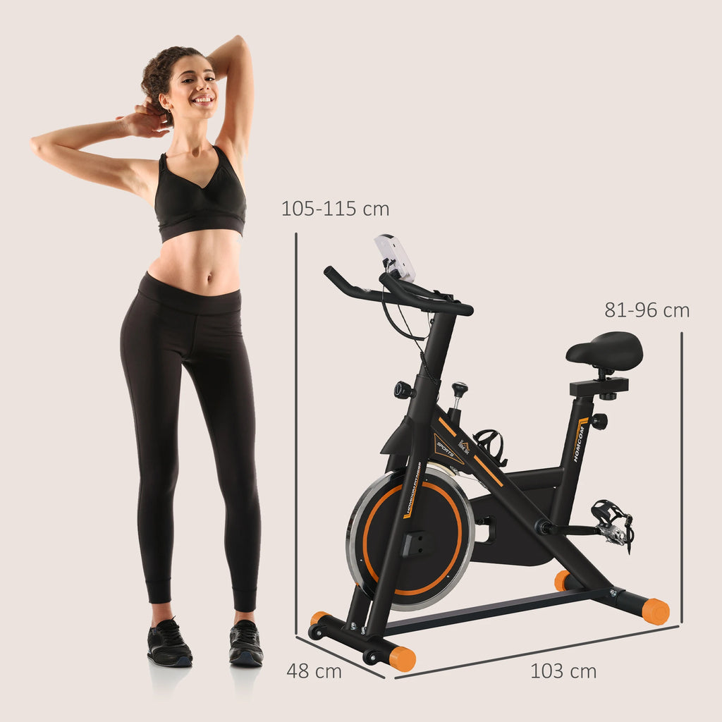 Homcom Exercise Bike Adjustable Resistance Flywheel 8kg 103X48X115Cm