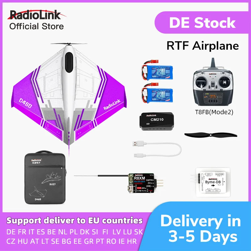 Radiolink Turbot D460 Scale Model RTF RC Fixed Wing Drone With 30 Minutes Flight Time 3 Flight Modes for Beginner and Master