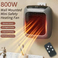 800W Portable Electric Heater EU Small Bathroom Fast Heating Fans Bedroom Heater Home Use Warming Device with Remote Control