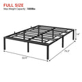 Twin/Full/Queen Size Modern Metal Bed Frame No Box Spring Needed Reinforced Steel Structure with Heavy Duty Metal Slats