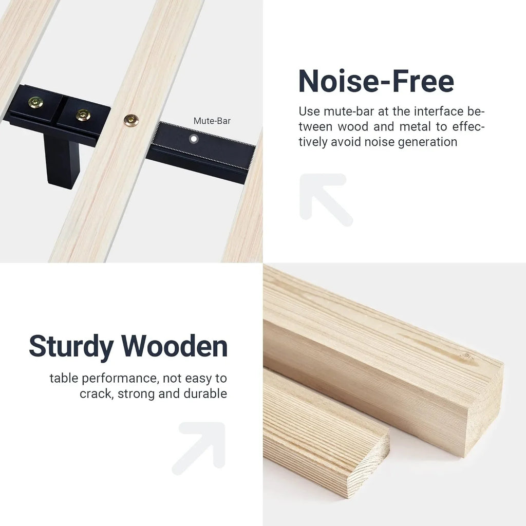 Large LED platform bed frame with adjustable headboard/no need for springs/easy to assemble/black synthetic leather