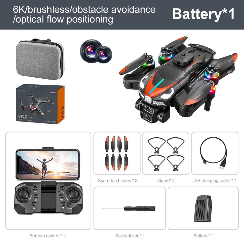New V192 Drone HD Camera Aerial Professional Photography Gift Foldable Mini RC Omnidirectional Obstacle Avoidance Toys