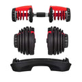 SIHAO 24KG Adjustable Dumbbells Set Home Workout Fitness Equipment  Anti-Slip Handle Full Body Training Arm Muscle Building