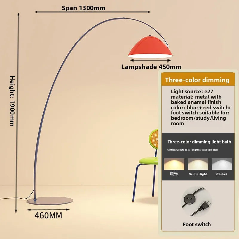 Dopamine living room fishing lamp floor lamp full spectrum children's room color bedroom memphis floor lamp