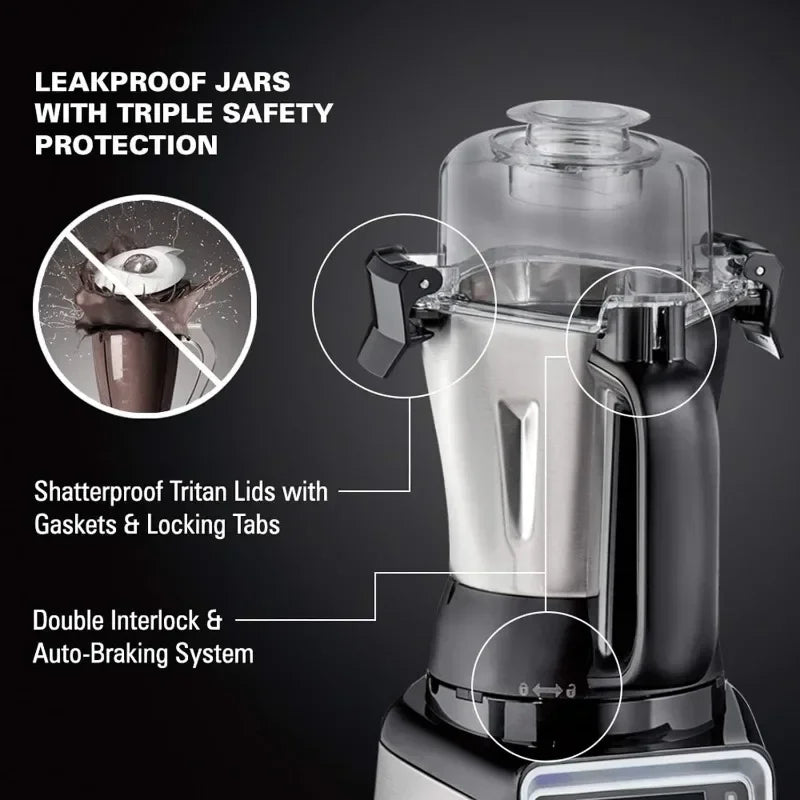 Christmas Deal-New upgrade.Professional 4-in-1 Juicer Mixer Grinder, Commercial-Grade 1400 Watt Motor, 120V, 3 Leakproof Jars, F