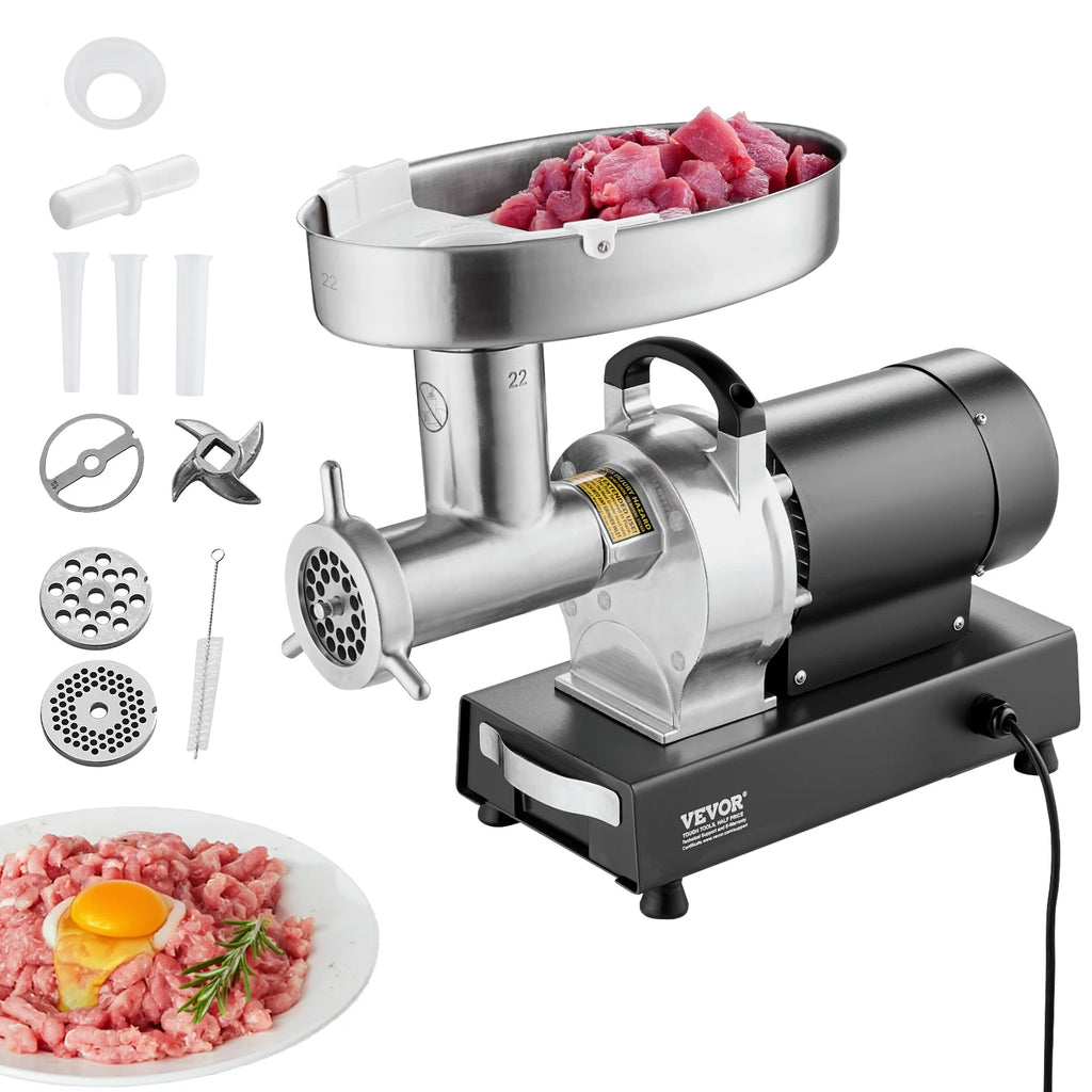 Succebuy Meat Grinder Electric Meat Grinders Grinding Plate Stainless Steel Commercial for Kitchen Restaurant Butcher Store