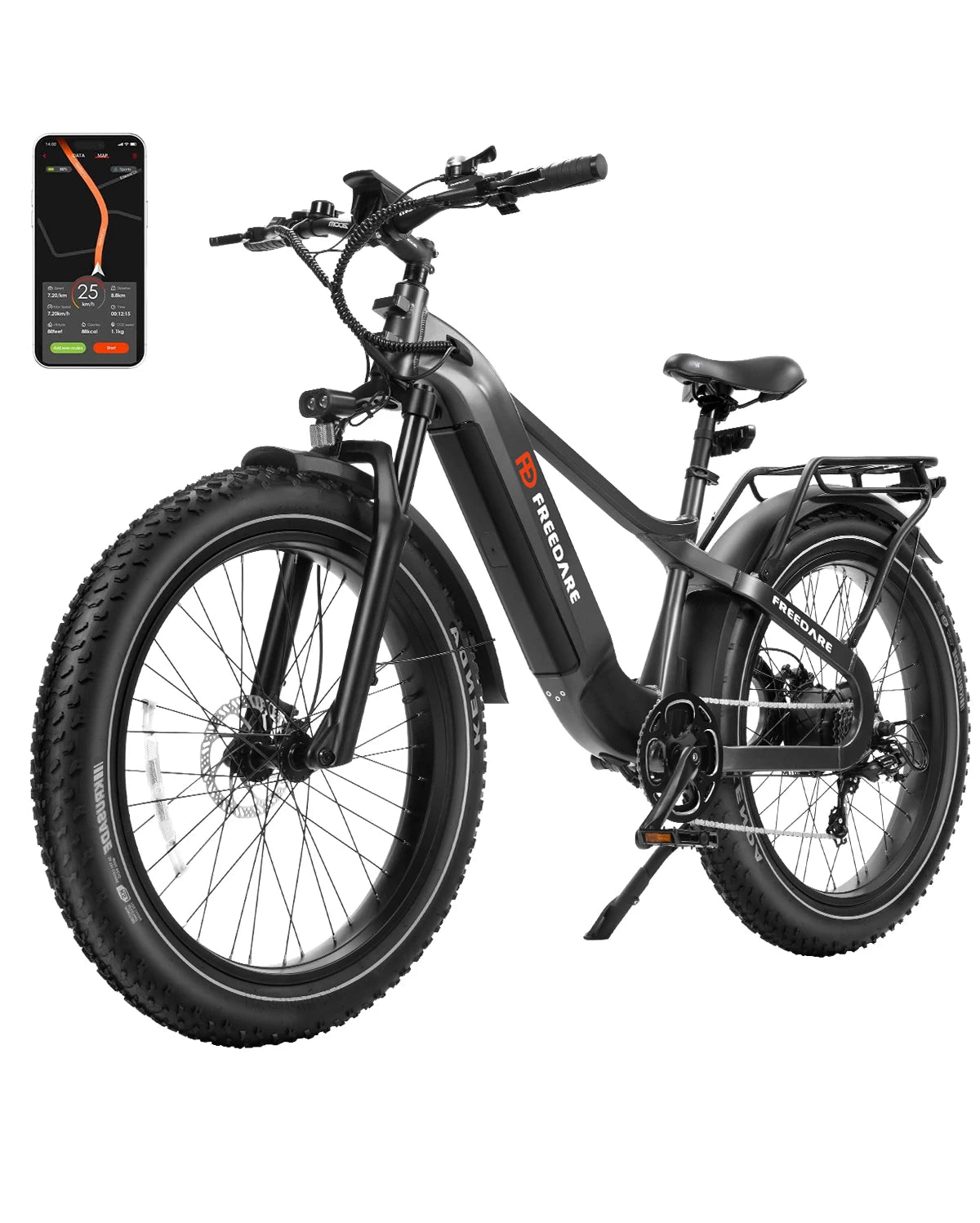 Freedare Electric Bicycle for Men Mountain E-Bike 250W 48V 20AH Battery App Control 27.5" City Riding Road Adult Electric Bikes
