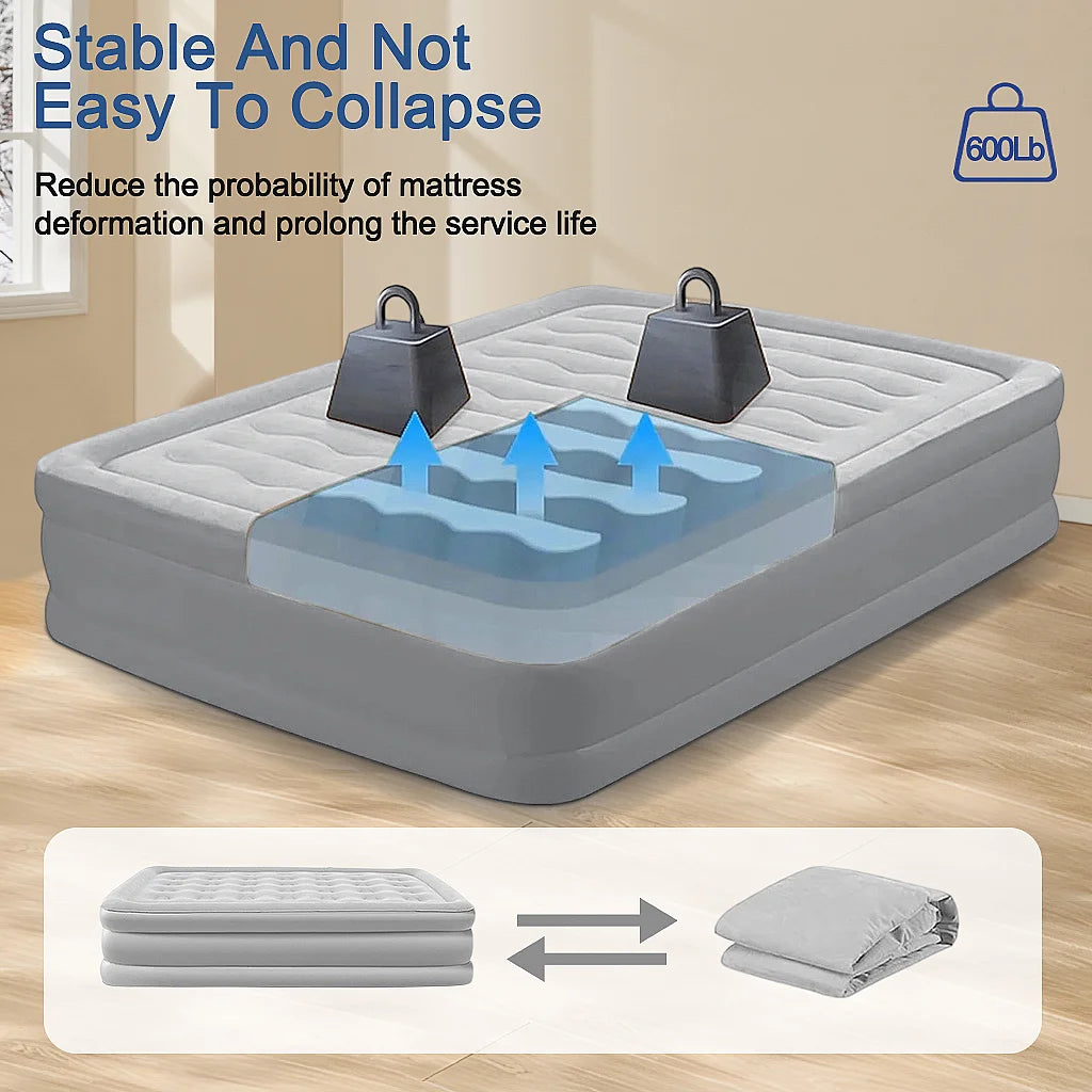 2 Person Automatic Inflatable Mattress For Home Outdoor Camping Rest Sleeping Bed Car Air Cushion Portable Folding Lazy Sofa Mat
