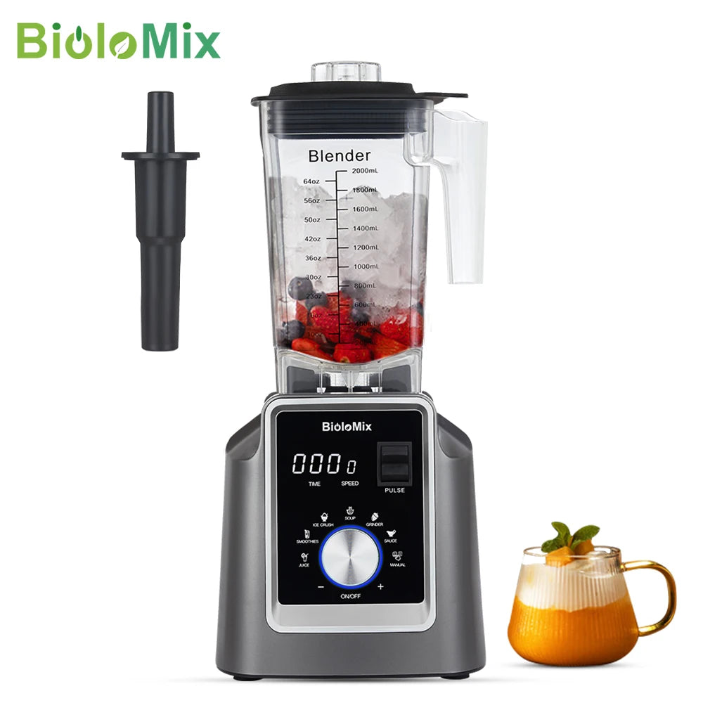 BioloMix Digital BPA FREE 2L Automatic Program Professional Commercial Blender Mixer Juicer Food Processor Ice Smoothies Fruit