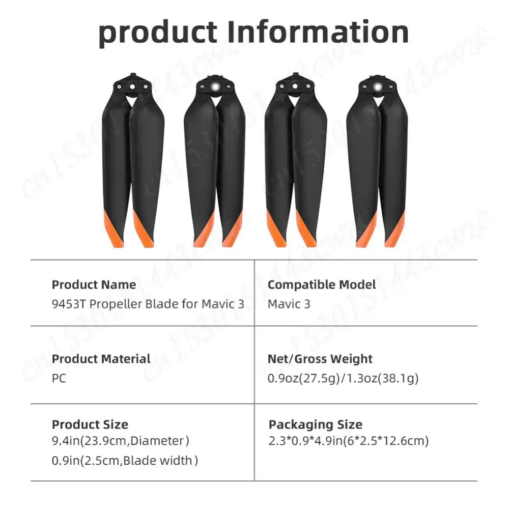 2 Pair 9453T Propeller Light Weight Screw Wing Drone Propeller Replacement Accessory for DJI Mavic 3 Pro/Mavic 3/Mavic 3 Classic