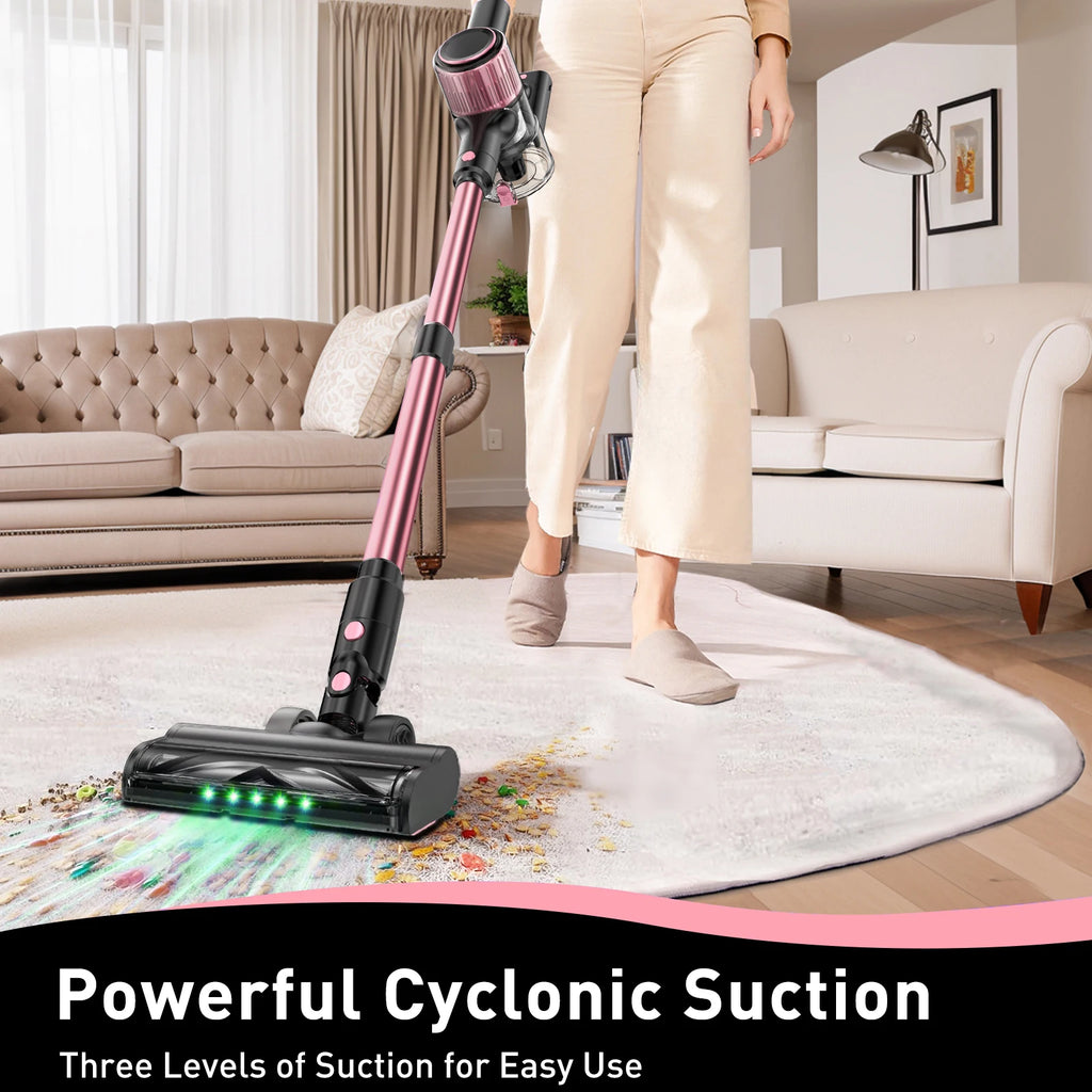 Cordless Vacuum Cleaner, 8 in 1 Powerful Suction, LED Display, 3 Suction Modes, 45Mins Lightweight Vacuum Cleaner for Home