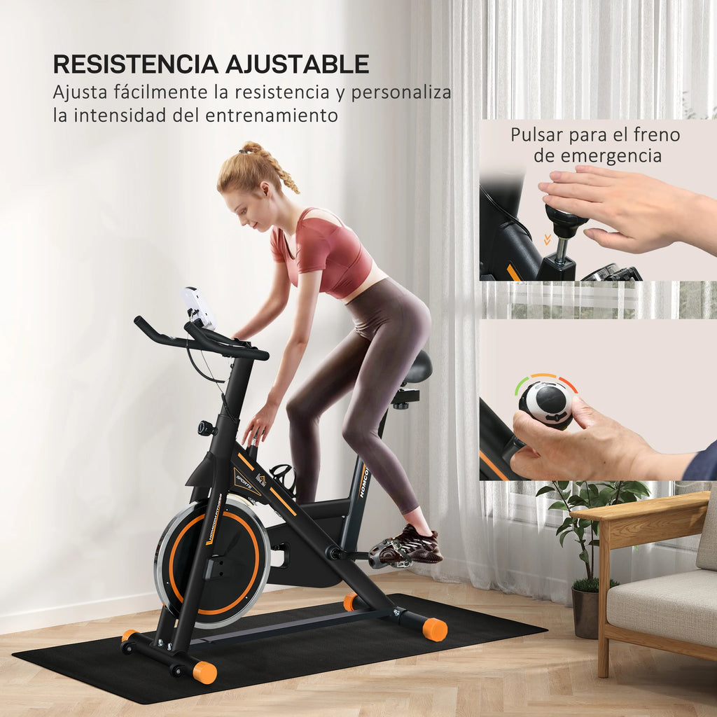 Homcom Exercise Bike Adjustable Resistance Flywheel 8kg 103X48X115Cm
