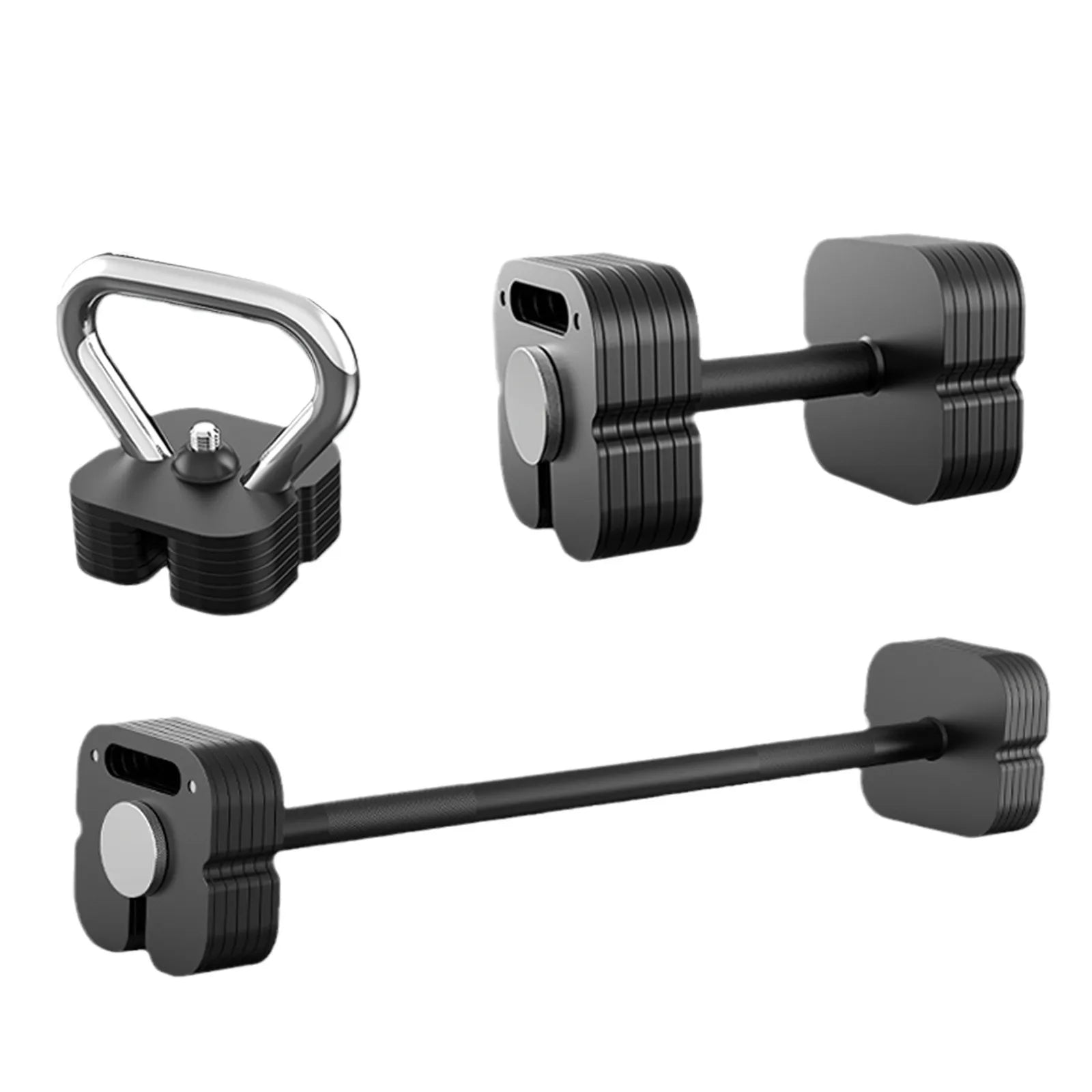 2025 Professional pure steel adjustable dumbbell 4kg-102kg fast adjustable dumbbell 2kg incremental square plug-in dumbbell