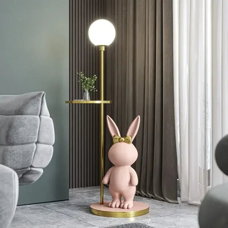 Modern Creative Milk Candy Rabbit LED Floor Lamp Study Living Room Girl Children Room Bedroom Atmosphere Bedside Light Decorate