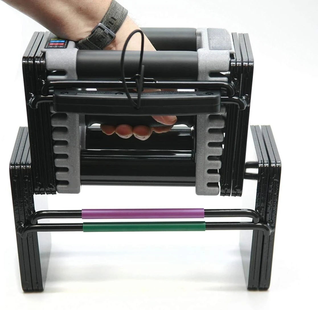 Adjustable Dumbbells, Sold in Pairs, Stage 1, 5-50 lb. Dumbbells, Durable Steel Build, Innovative Workout Equipment