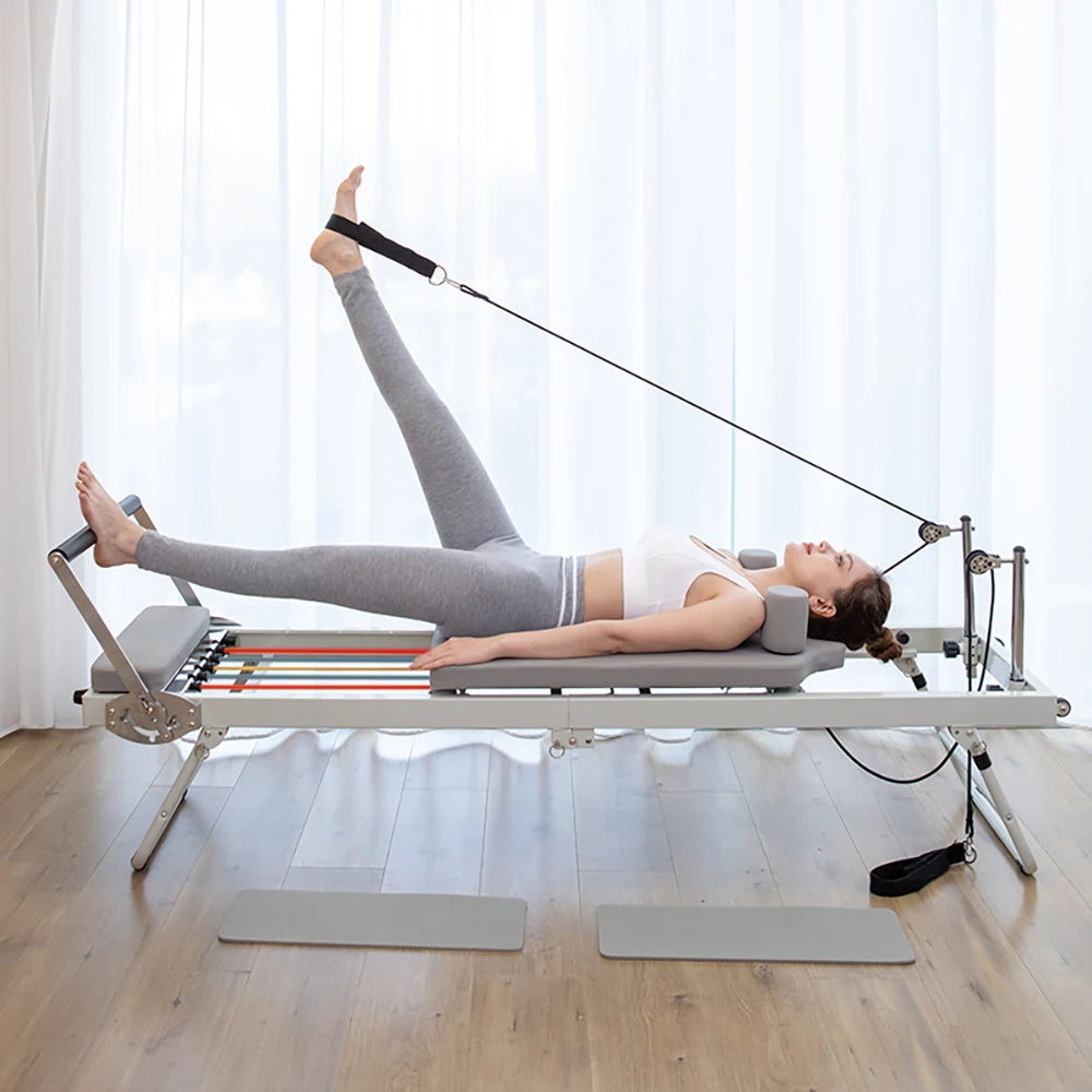 Pilates Reformer Fitness Equipment for Home Foldable Yoga Bed Strength Training Machine
