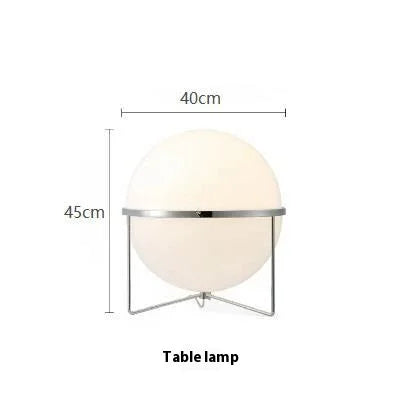 2024 Creative E27 Desk lamp LED Metal Chrome Light Living Room Hotel Room White Acrylic Ball Lights Home Art Deco Art Floor lamp