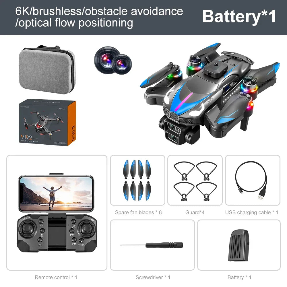 New V192 Drone HD Camera Aerial Professional Photography Gift Foldable Mini RC Omnidirectional Obstacle Avoidance Toys
