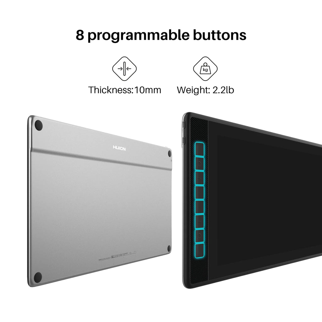 HUION KAMVAS Pro 16 2.5K PenTablet with Screen QLED Graphics Drawing Tablet Full-Laminated Battery-Free Pen, 15.6inch