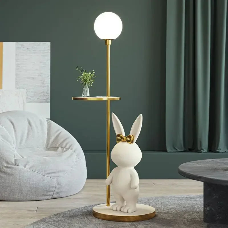 Modern Creative Milk Candy Rabbit LED Floor Lamp Study Living Room Girl Children Room Bedroom Atmosphere Bedside Light Decorate