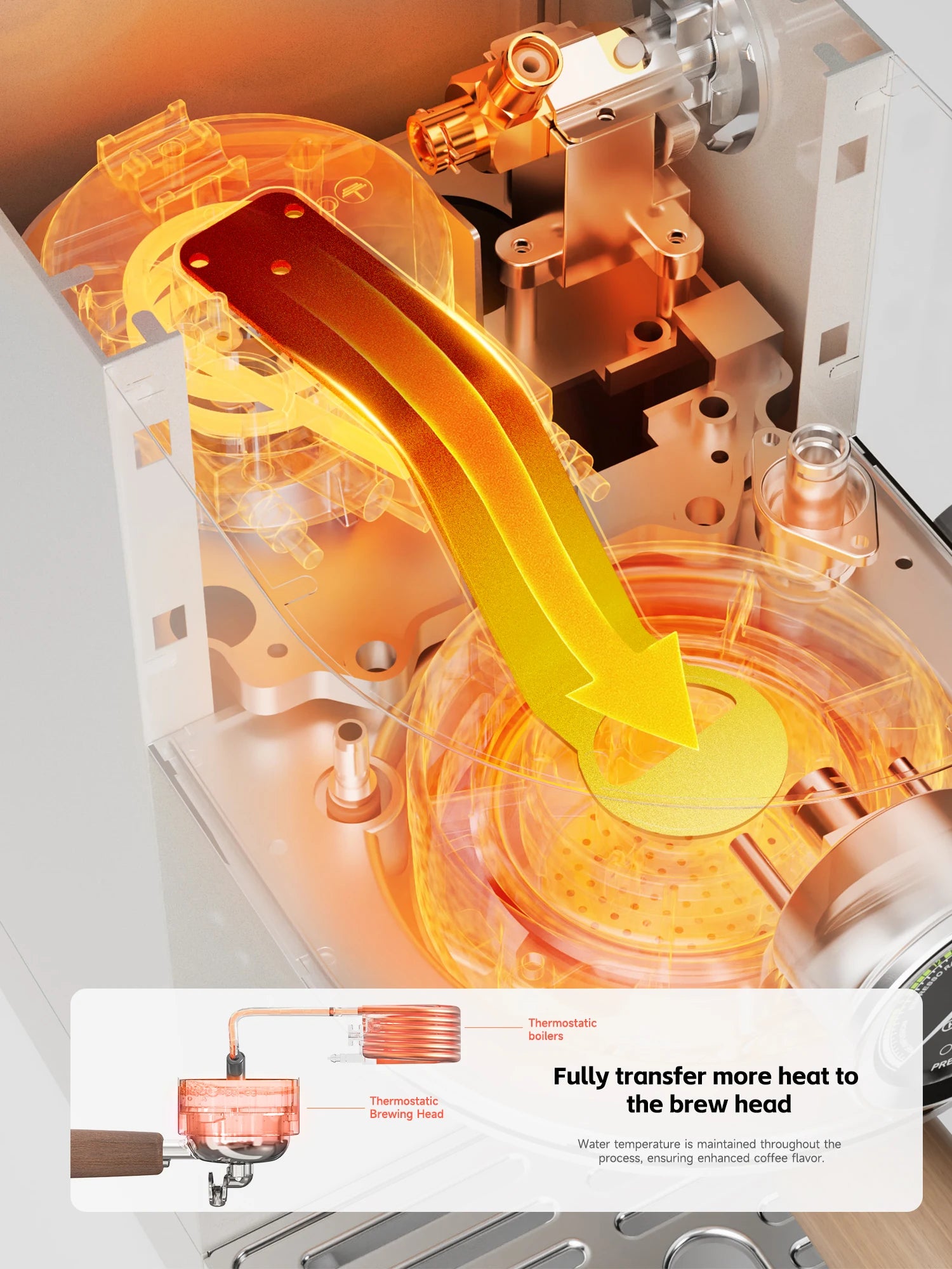 HiBREW Semi-automatic Espresso Coffee Machine 3 Level Temperature Adjustable Cold/Hot 20Bar Coffee Maker Cappuccino H13