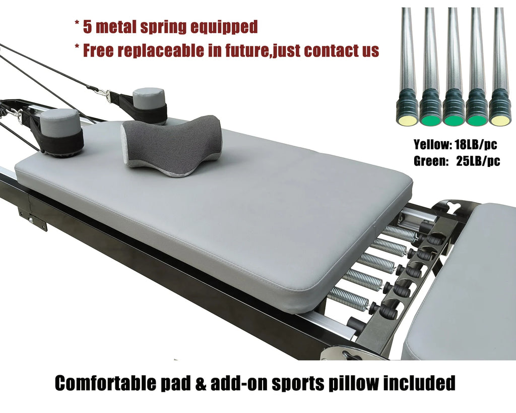 Pilates Reformer Machine with Tower for Home, Foldable Pilates Equipment