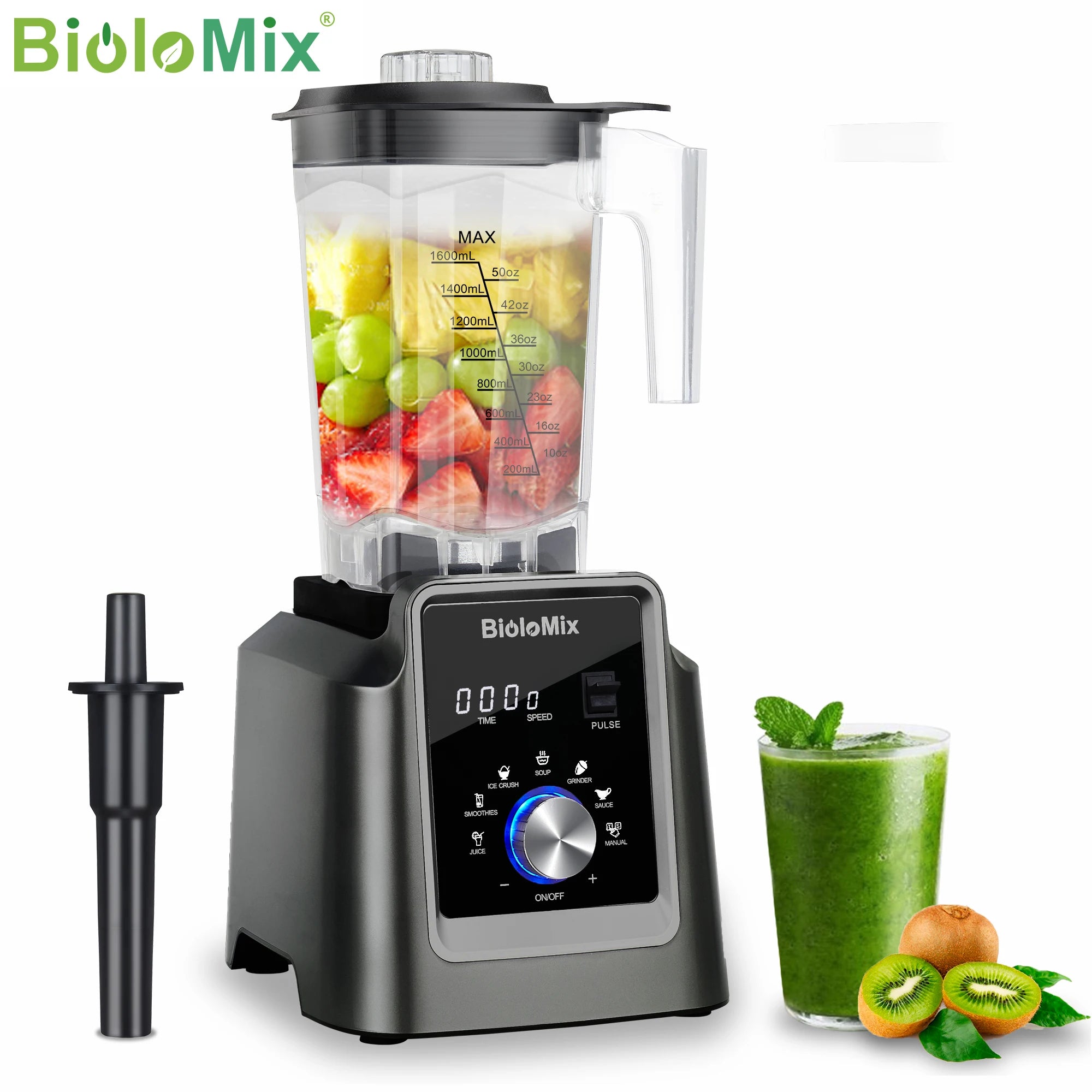 BioloMix Digital BPA FREE 2L Automatic Program Professional Commercial Blender Mixer Juicer Food Processor Ice Smoothies Fruit