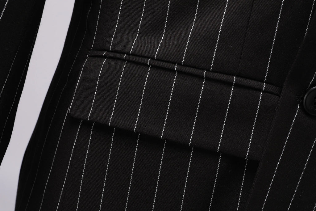 Men's Double-Breasted Suit, Classic Formal Business Wear