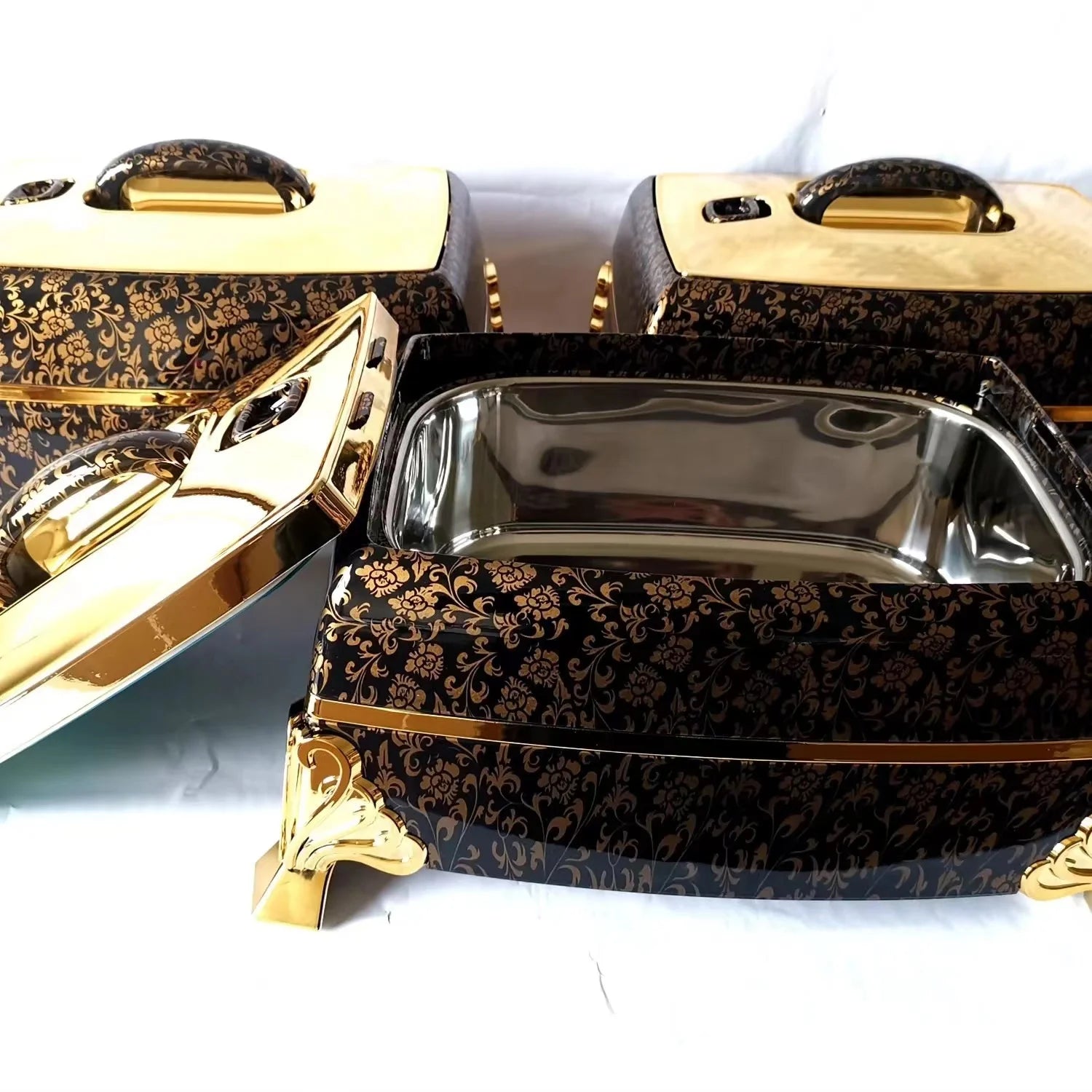 3Pcs/set 3.5 L / 4.5 L / 5.5 L  Food Warmer  Lunch Box Hot Pot Ramadan  Event Party  Wedding Gift