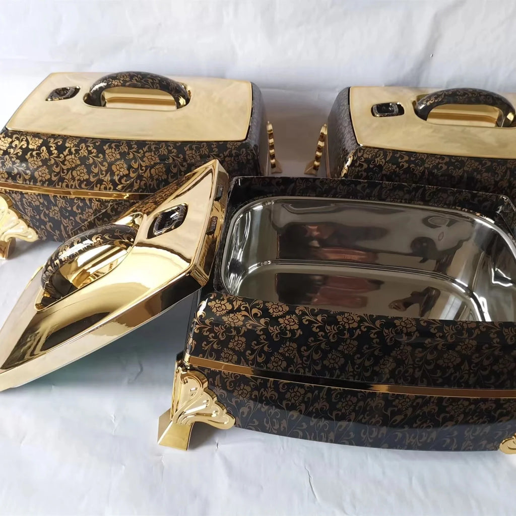 3Pcs/set 3.5 L / 4.5 L / 5.5 L  Food Warmer  Lunch Box Hot Pot Ramadan  Event Party  Wedding Gift