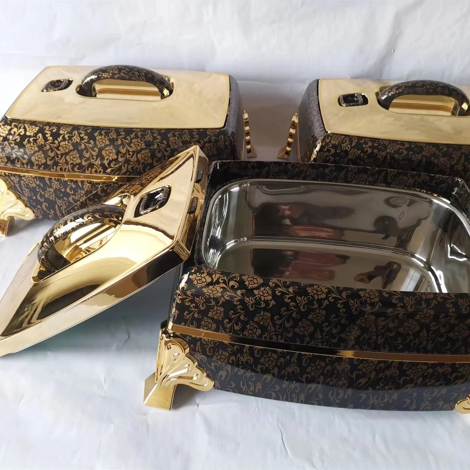 3Pcs/set 3.5 L / 4.5 L / 5.5 L  Food Warmer  Lunch Box Hot Pot Ramadan  Event Party  Wedding Gift