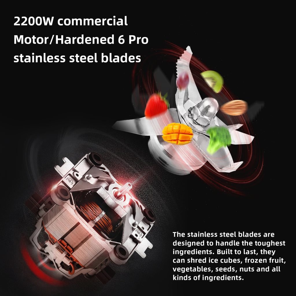 BioloMix Digital BPA FREE 2L Automatic Program Professional Commercial Blender Mixer Juicer Food Processor Ice Smoothies Fruit