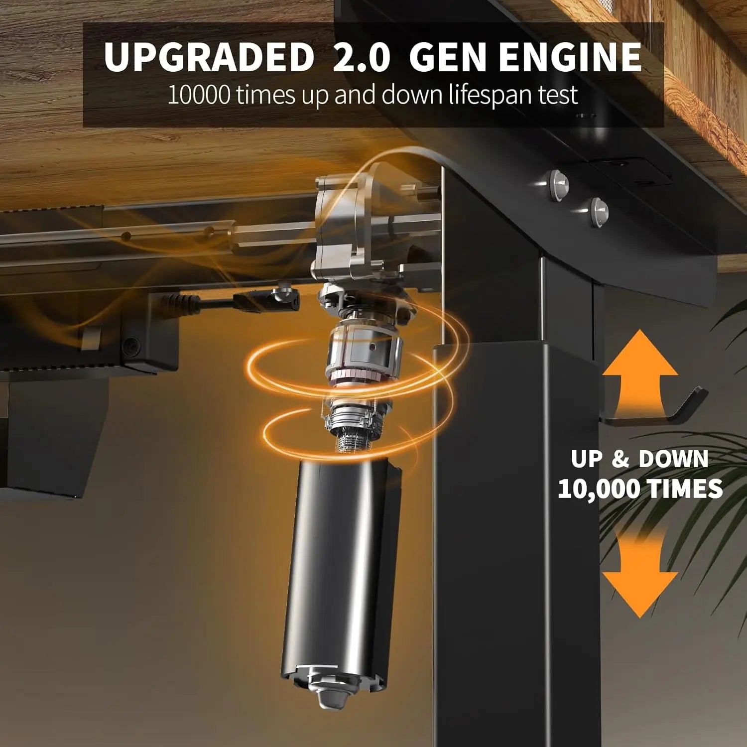48x30/63x30In Electric Standing Widened Desk Adjustable Height with 4 Drawers, Double Storage Shelves Stand Up Desk, Home Offic