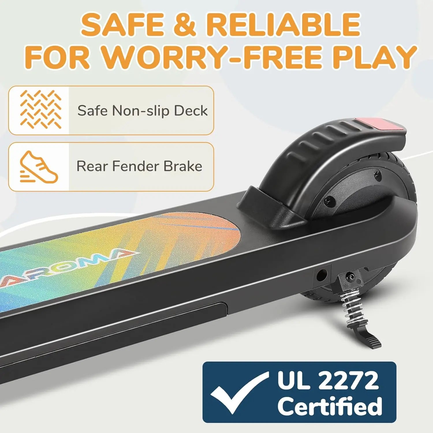 Electric Scooter for Kids Ages 6-14,120W Motor,Colorful Lights,Adjustable Height&Speed,LED Display,Foldable scooter,Idea Gift