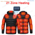 Men 21 Areas Heated Jacket USB Electric Heating Vest For Women Winter Outdoor Warm Thermal Coat Parka Jacket Unisex