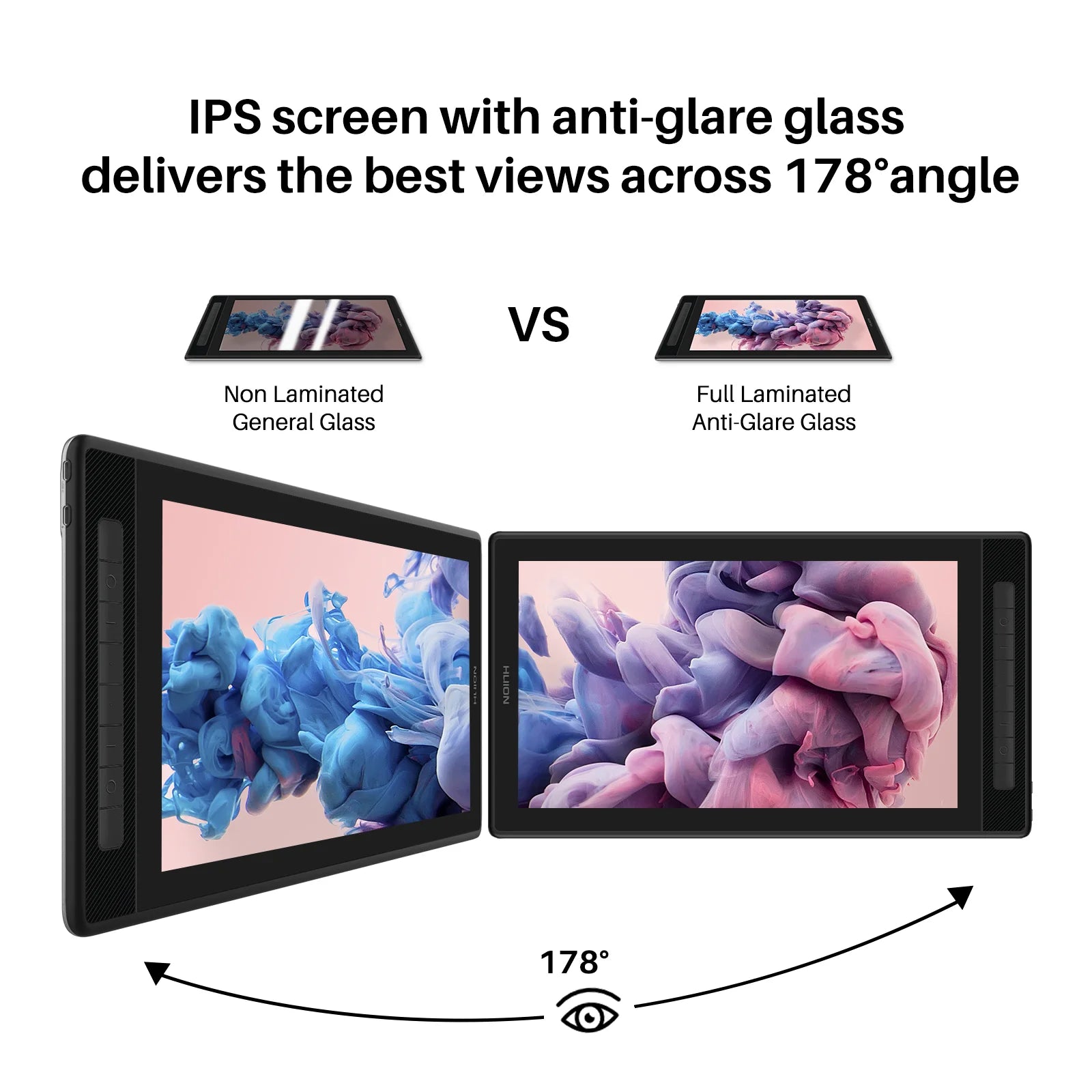 HUION KAMVAS Pro 16 2.5K PenTablet with Screen QLED Graphics Drawing Tablet Full-Laminated Battery-Free Pen, 15.6inch