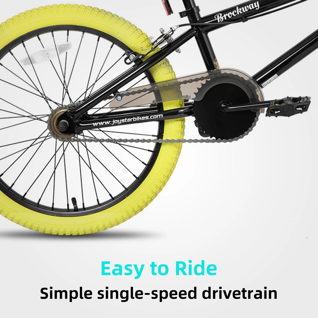 JOYSTAR Freestyle Kids BMX Bikes 20" 24" Kids Bicycles for 6-14 Years Boys Girls and Beginner-Level Riders 2 Pegs