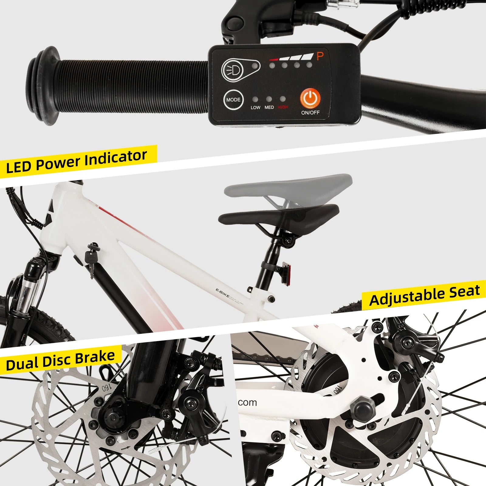 JOYSTAR Electric Bike for Kids Teens Ages 7+ with 250W Motor, 15 Miles 15MPH Electric Mountain Bicycle Safe Mini E bikes