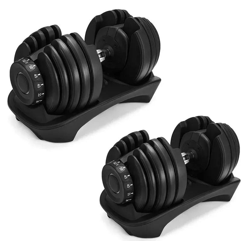 SIHAO 24KG Adjustable Dumbbells Set Home Workout Fitness Equipment  Anti-Slip Handle Full Body Training Arm Muscle Building