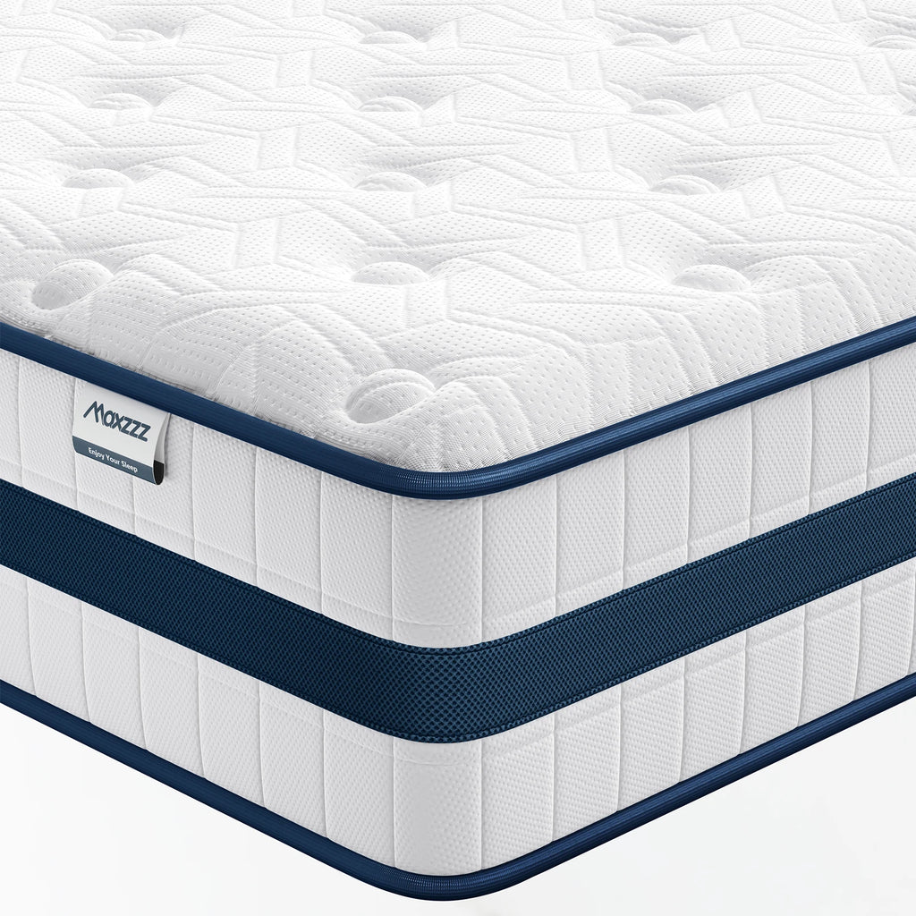 Maxzzz 10-12'' Twin/King/Queen Size Mattress, Bed with Gel Memory Foam & Individually Pocket Coils for Pressure Relief & Support