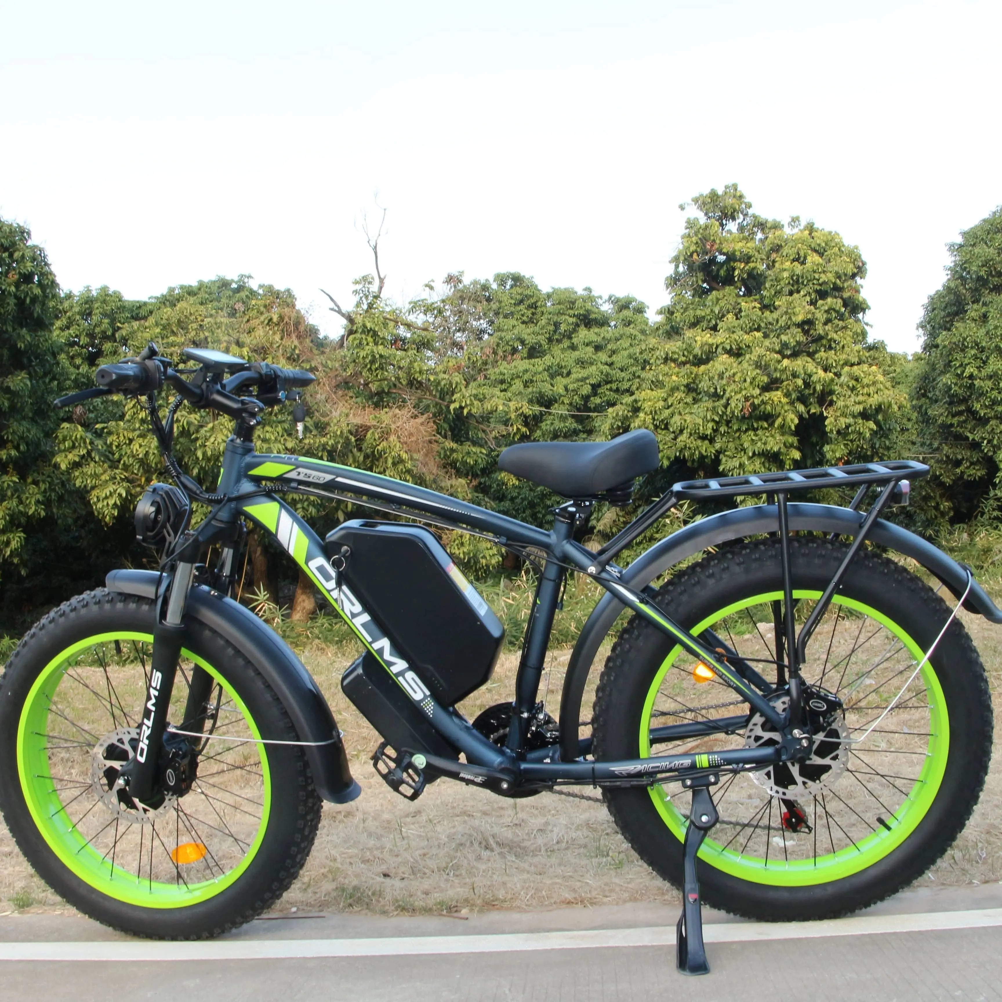 ORLMS TS60 Adult Electric Bicycle 1000W*2 Motor Men's E-bike  60V25AH Battery E-bike 26" Fat Tire Men's E-Mountain ebike