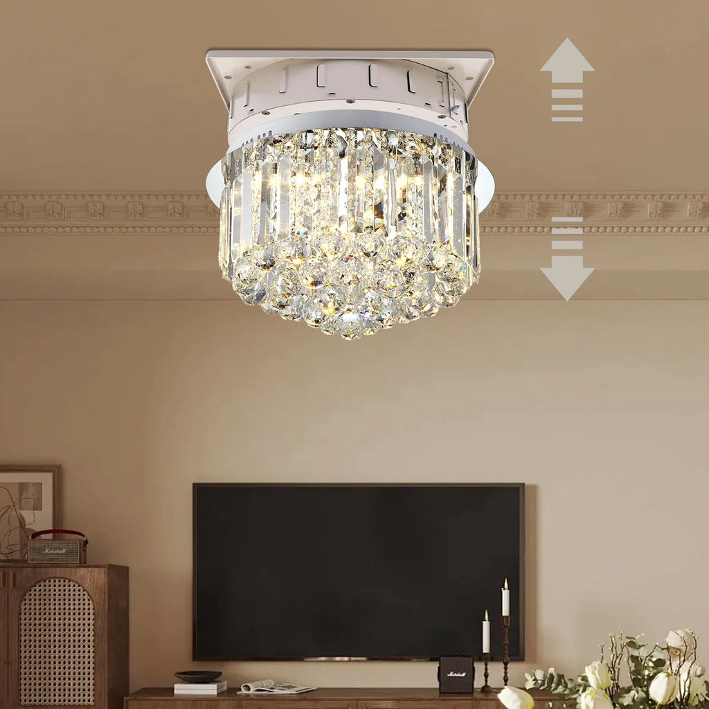 110V 2-in-1 Electric Hoist Ceiling Light Lifting System, 220lbs Capacity, 5M Lift for Villas Home Hotel