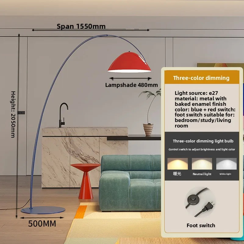 Dopamine living room fishing lamp floor lamp full spectrum children's room color bedroom memphis floor lamp