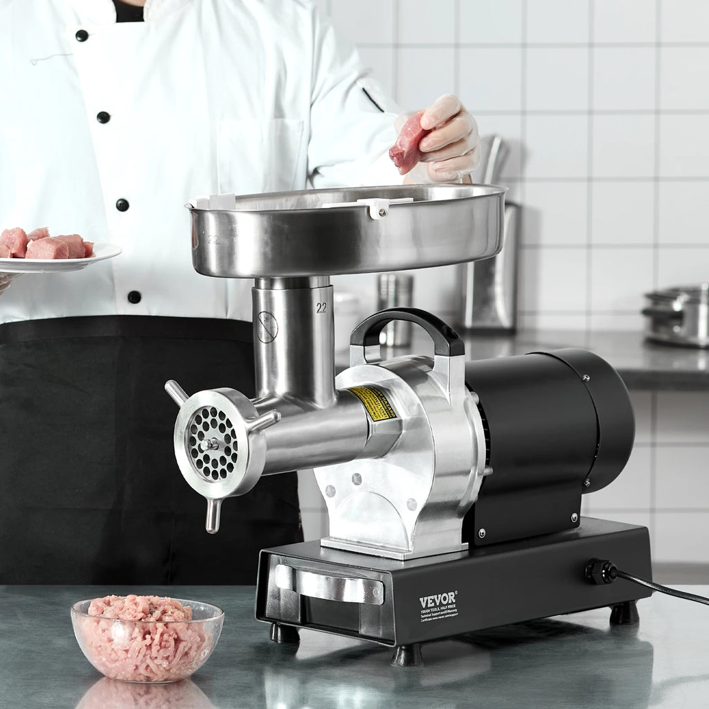 Succebuy Meat Grinder Electric Meat Grinders Grinding Plate Stainless Steel Commercial for Kitchen Restaurant Butcher Store