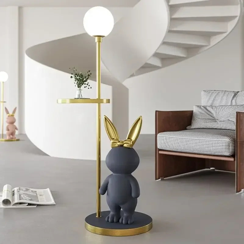 Modern Creative Milk Candy Rabbit LED Floor Lamp Study Living Room Girl Children Room Bedroom Atmosphere Bedside Light Decorate
