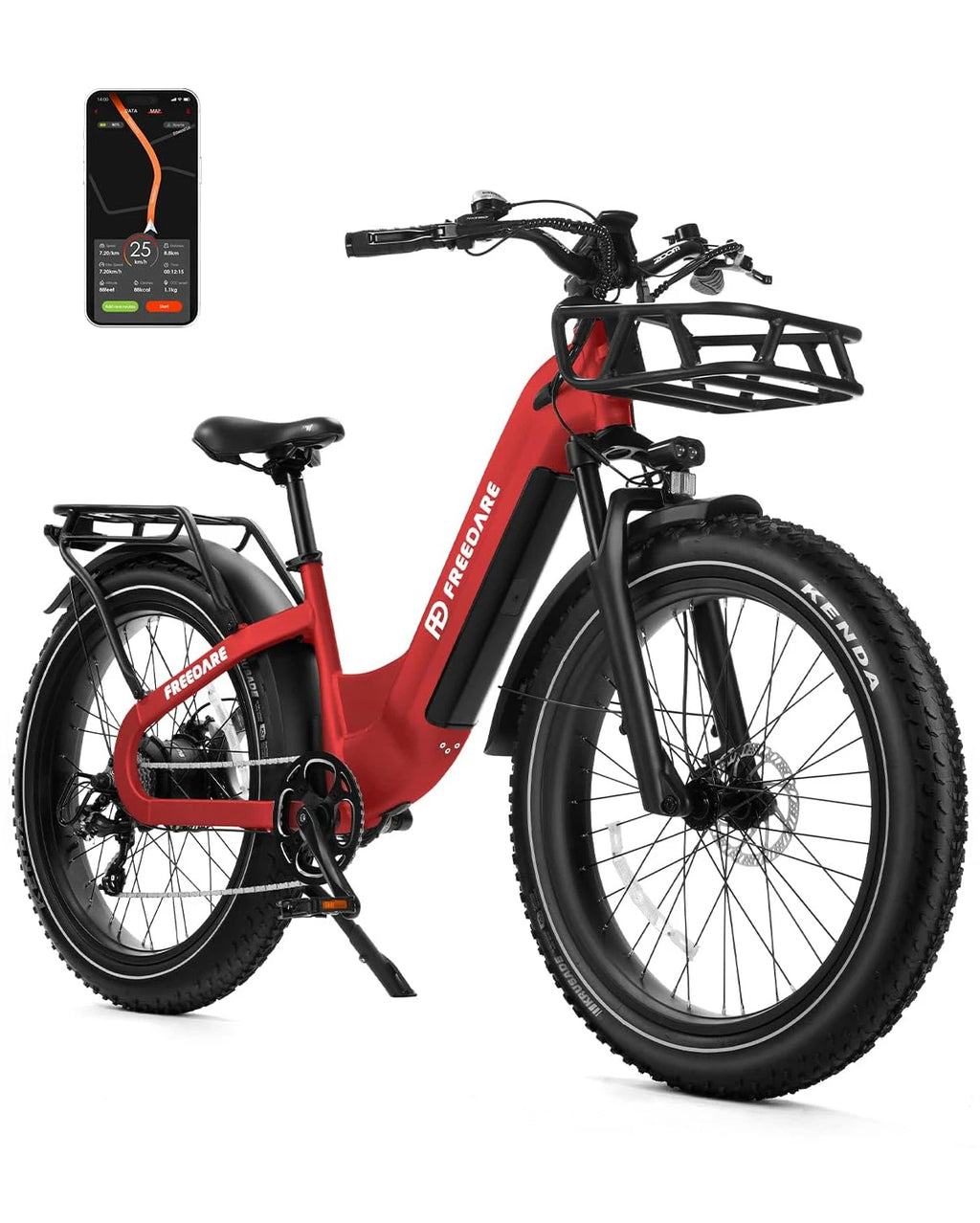 Freedare Electric Bicycle for Men Mountain E-Bike 250W 48V 20AH Battery App Control 27.5" City Riding Road Adult Electric Bikes