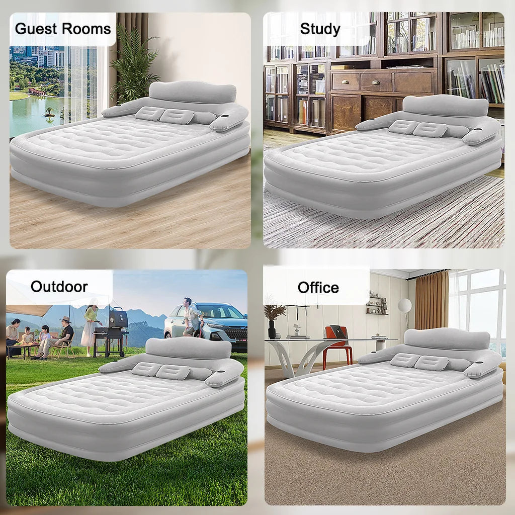 2 Person Automatic Inflatable Mattress For Home Outdoor Camping Rest Sleeping Bed Car Air Cushion Portable Folding Lazy Sofa Mat