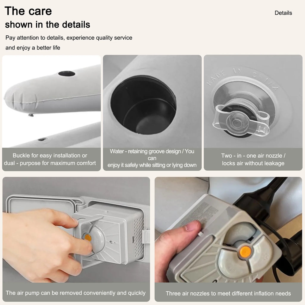 2 Person Automatic Inflatable Mattress For Home Outdoor Camping Rest Sleeping Bed Car Air Cushion Portable Folding Lazy Sofa Mat